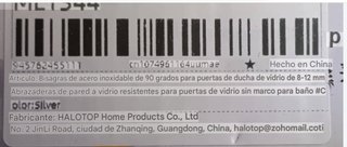 2 Bisagras para puerta de ducha de cristal