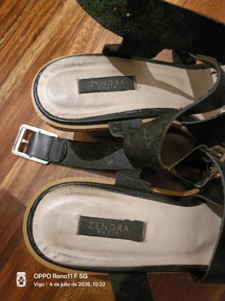 Sandalias Zendra Piel Talla 38