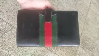 Portafoglio con porta carte Gucci Vintage