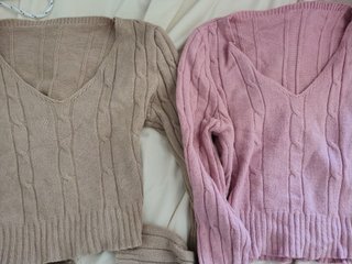 Conjunto 2 jerséis punto trenzado