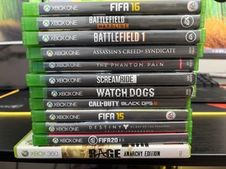 Lote Juegos Xbox One y 360: FIFA, Battlefield, RAG