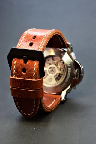Correa artesanal de piel para reloj Panerai, Rolex