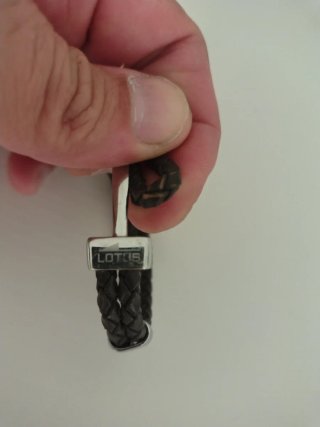 Pulsera ancla cuero hombre