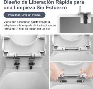 Tapa WC D Forma Cierre Suave Reforzada