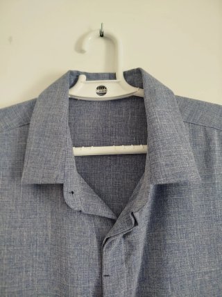 Camisa Coofandy Azul Manga Corta Talla M