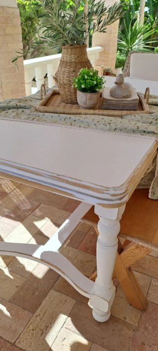 Mesa de madera abatible de comedor, cocina, terraz
