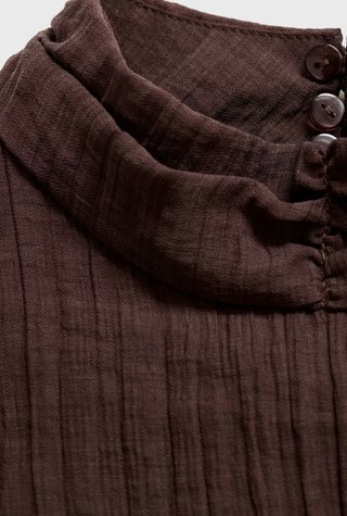 Vestido Mango Lyocell Marrón Talla S