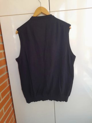 Chaleco Gant Hombre XL Algodón azul marino
