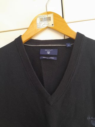 Chaleco Gant Hombre XL Algodón azul marino