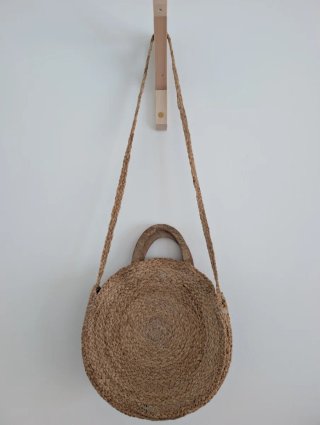 Bolso Cesta Redondo Yute de Zara