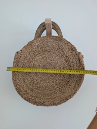 Bolso Cesta Redondo Yute de Zara