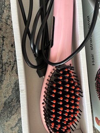 Plancha cepillo pelo rápida rosa