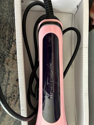Plancha cepillo pelo rápida rosa