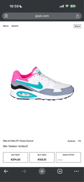 Nike Air Max T. 42.5 Cámara Aire Multicolor (19)