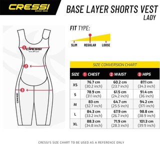 Traje Neopreno Cressi Base Layer Lady 2.5mm