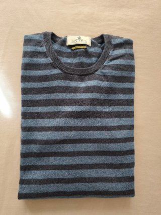Jersey Cortefiel Rayas Azul Marino y Negro