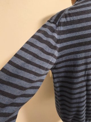 Jersey Cortefiel Rayas Azul Marino y Negro