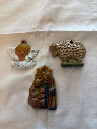 Figuras decorativas belén y ángel