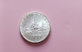 500 lire regolari Italia 1966 Caravelle argento
