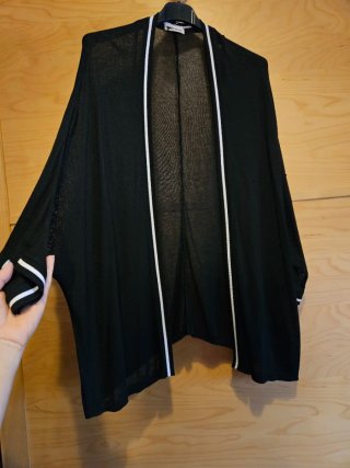 Cardigan tennis nero taglia unica