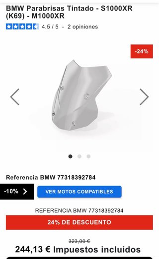 Cúpula BMW S1000XR Negra