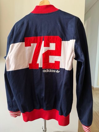 Chaqueta Bomber Adidas Azul y Roja