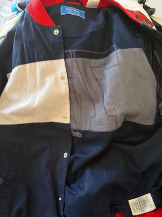 Chaqueta Bomber Adidas Azul y Roja