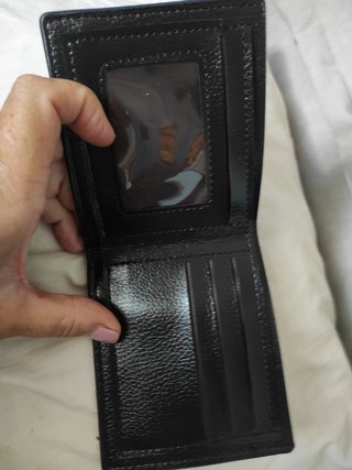 Cartera Billetera Negra Cocodrilo Nueva