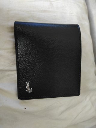 Cartera Billetera Negra Cocodrilo Nueva