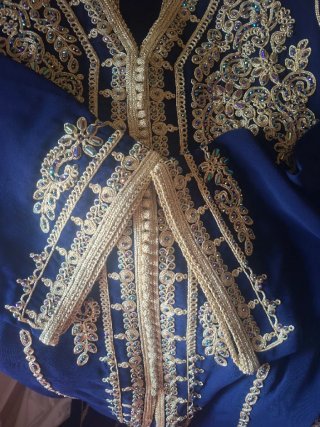 Takchita Marroquí Azul oscuro y Dorado