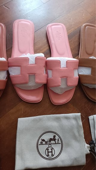Ciabattine Hermès Rosa e Marrone