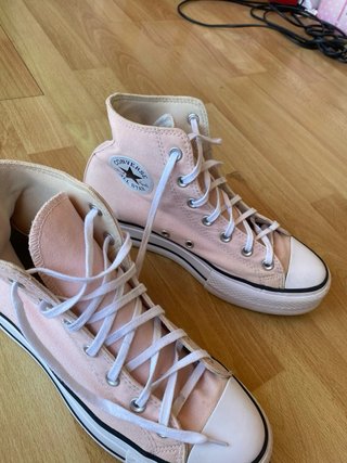 Converse plataforma rosa talla 40