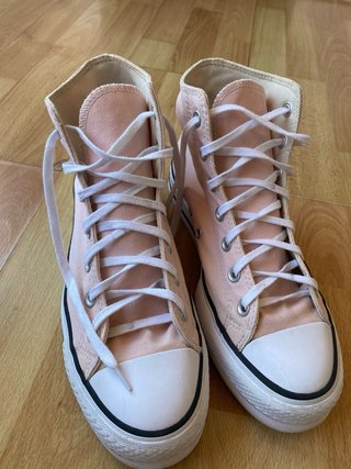 Converse plataforma rosa talla 40
