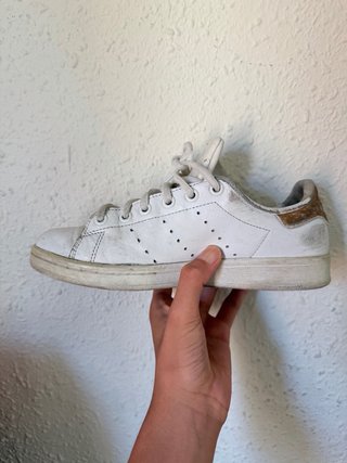 Zapatillas Adidas Stan Smith Doradas Blancas