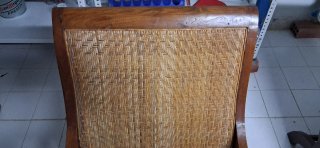Juego de 2 Sillas Coloniales de teca y Rattan