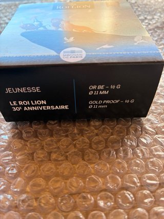 5€ Rey León Simba 0,5g Oro Monnaie de Paris Javier
