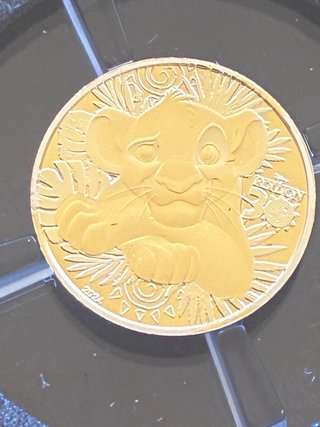 5€ Rey León Simba 0,5g Oro Monnaie de Paris Javier