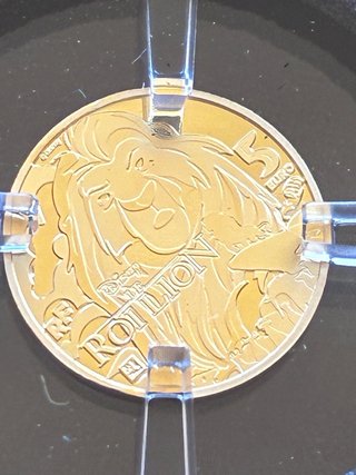 5€ Rey León Simba 0,5g Oro Monnaie de Paris Javier