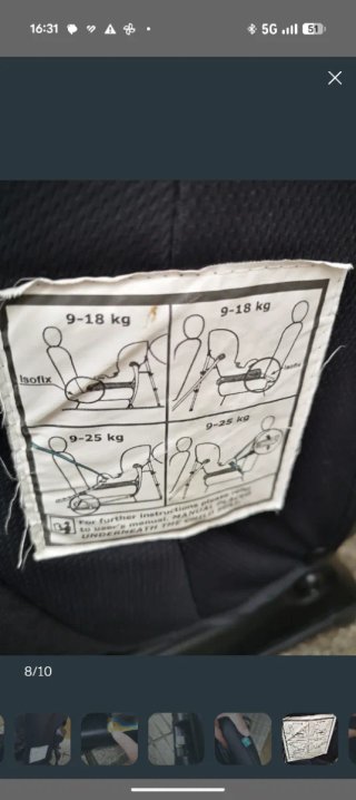 Silla de coche a contramarcha Grupo 1-2