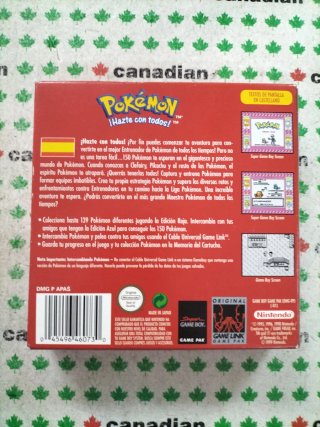 Pokémon Rojo Game Boy Edición Roja