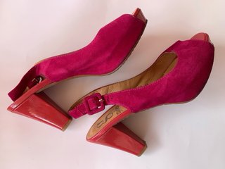 Sandalias Gadea Plataforma Rosa/Rojo