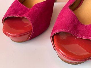 Sandalias Gadea Plataforma Rosa/Rojo