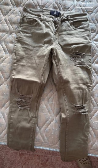 Pantalones vaqueros verde oliva