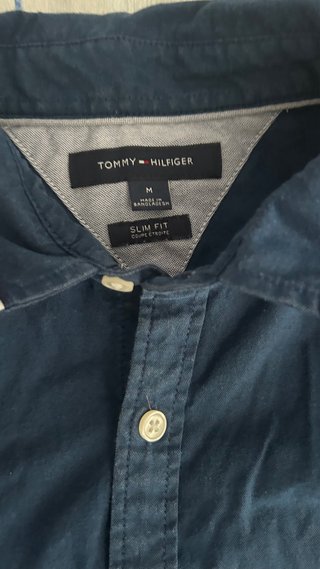 Camisa Tommy Hilfiger Azul Marino Talla M Slim