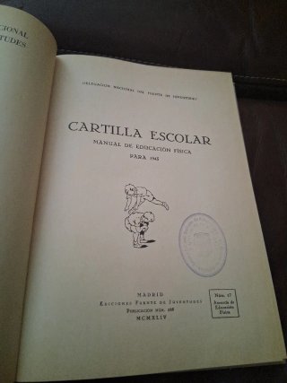 Cartilla escolar de educacion fisica y fichas 1945