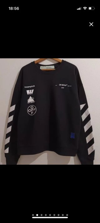Sudadera Off White Incampiuta Negra Talla L