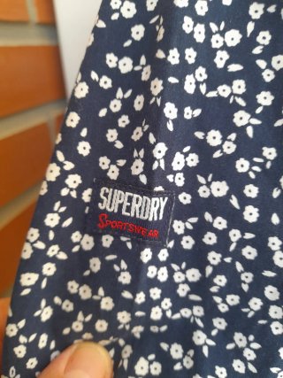 Camisa Superdry Azul/Blanca Talla XXL