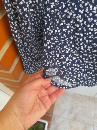 Camisa Superdry Azul/Blanca Talla XXL