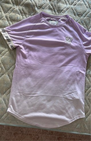 Camiseta SikSilk Degradado Lila y Rosa