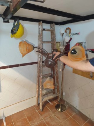 Lámpara de techo de cristal